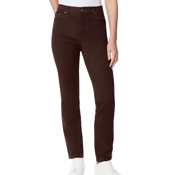 Gloria Vanderbilt Amanda Classic Coffee Roast Brown Slimming Stretch Jean 8 NWT - Picture 1 of 16